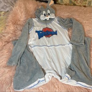 Space Jam Bugs Bunny Adult One Piece Union Suit Size X-Large